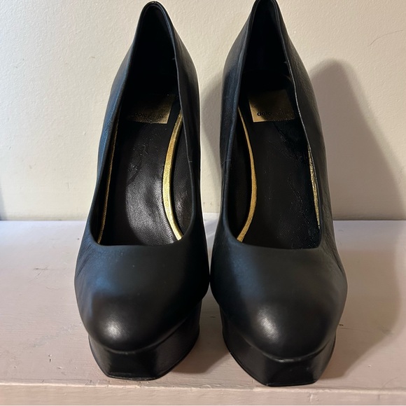Dolce Vita LEATHER Chunky Platform Very High Heels round toe - Picture 7 of 9